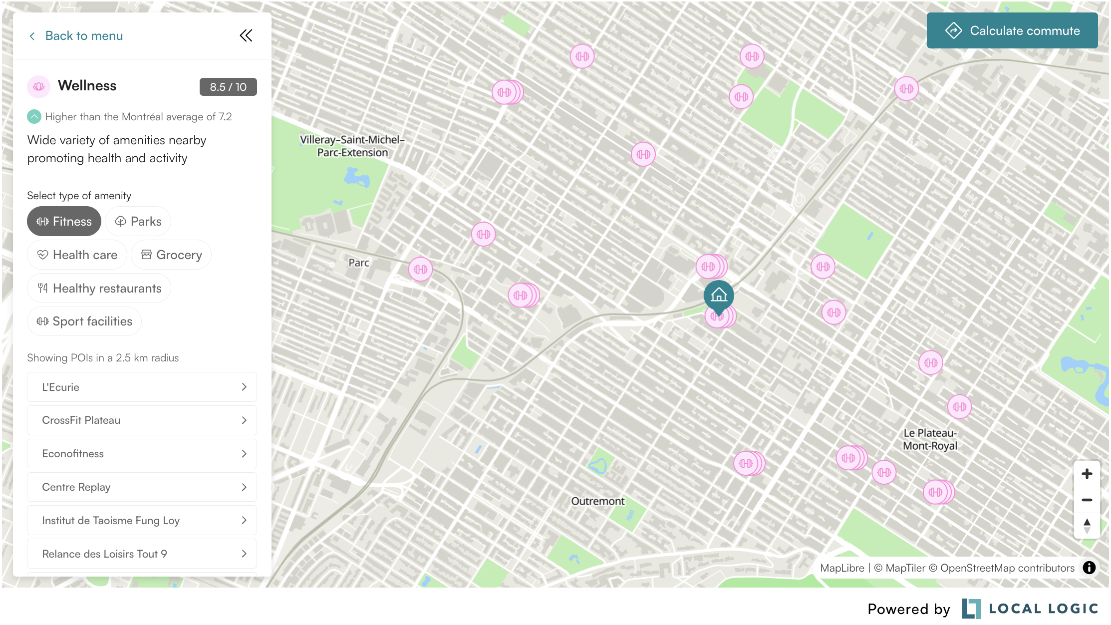 Local Logic's Wellness Score as shown in Local Content