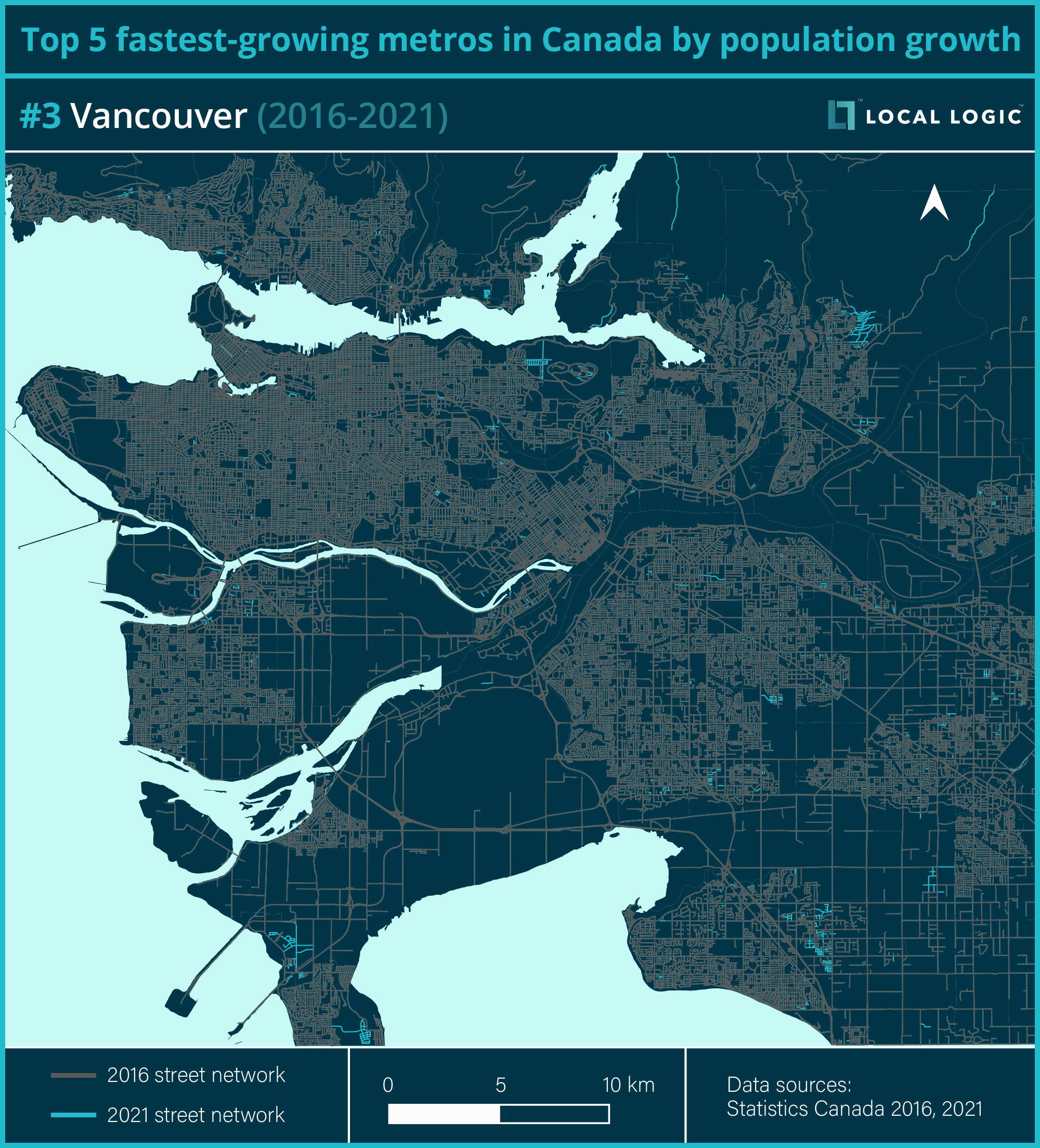 Map of Vancouver street network