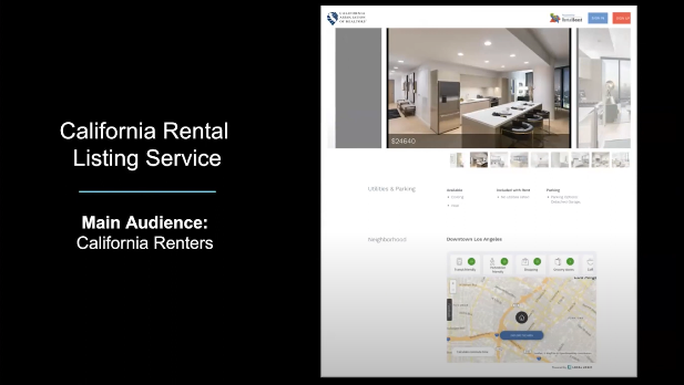 location insights on california rental listing service