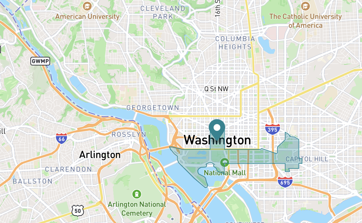 Map of District of Columbia
