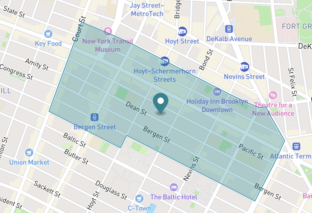 Map of Boerum Hill in Brooklyn, New York