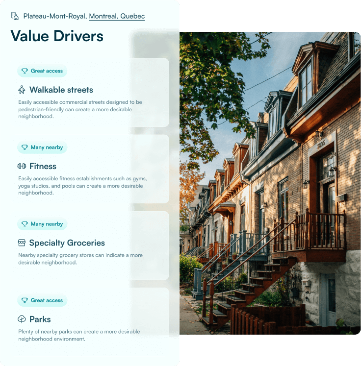 Real estate value drivers API - Local Logic