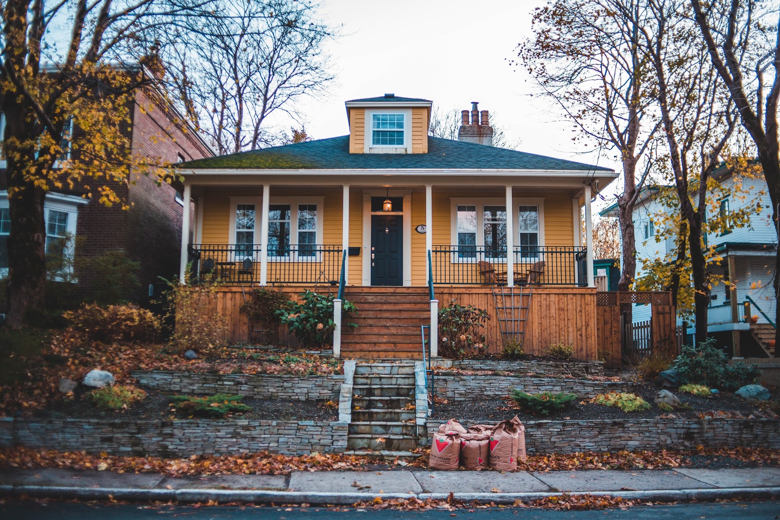 house during autumn time