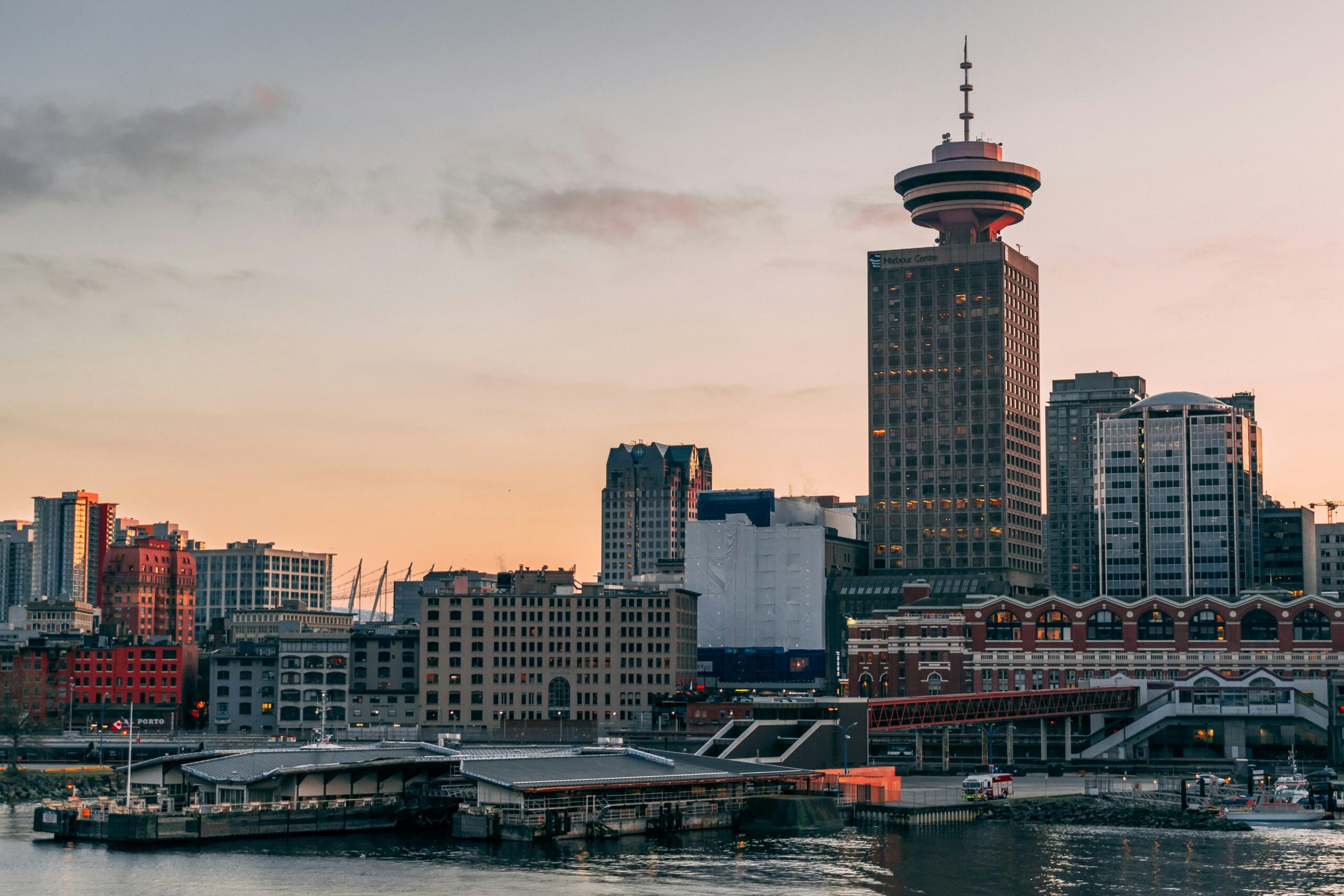 Vancouver cityscape at dawn