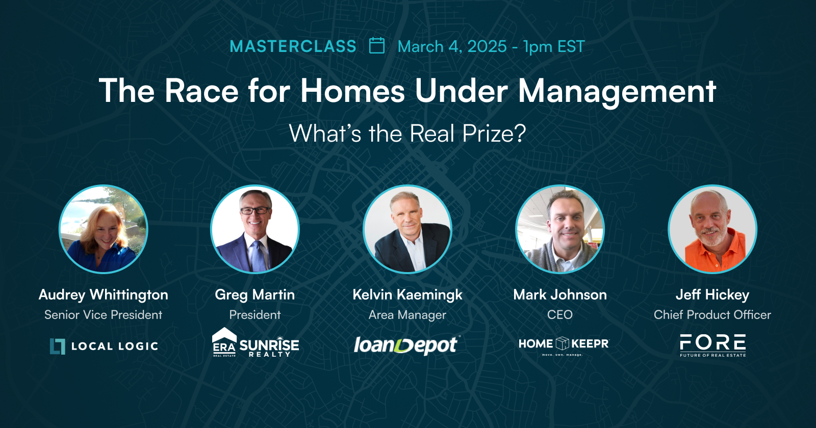 Panelists for The Race for Homes Under Management masterclass