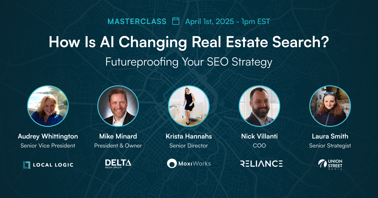 Panelists for How Is Ai Changing Real Estate Search masterclass