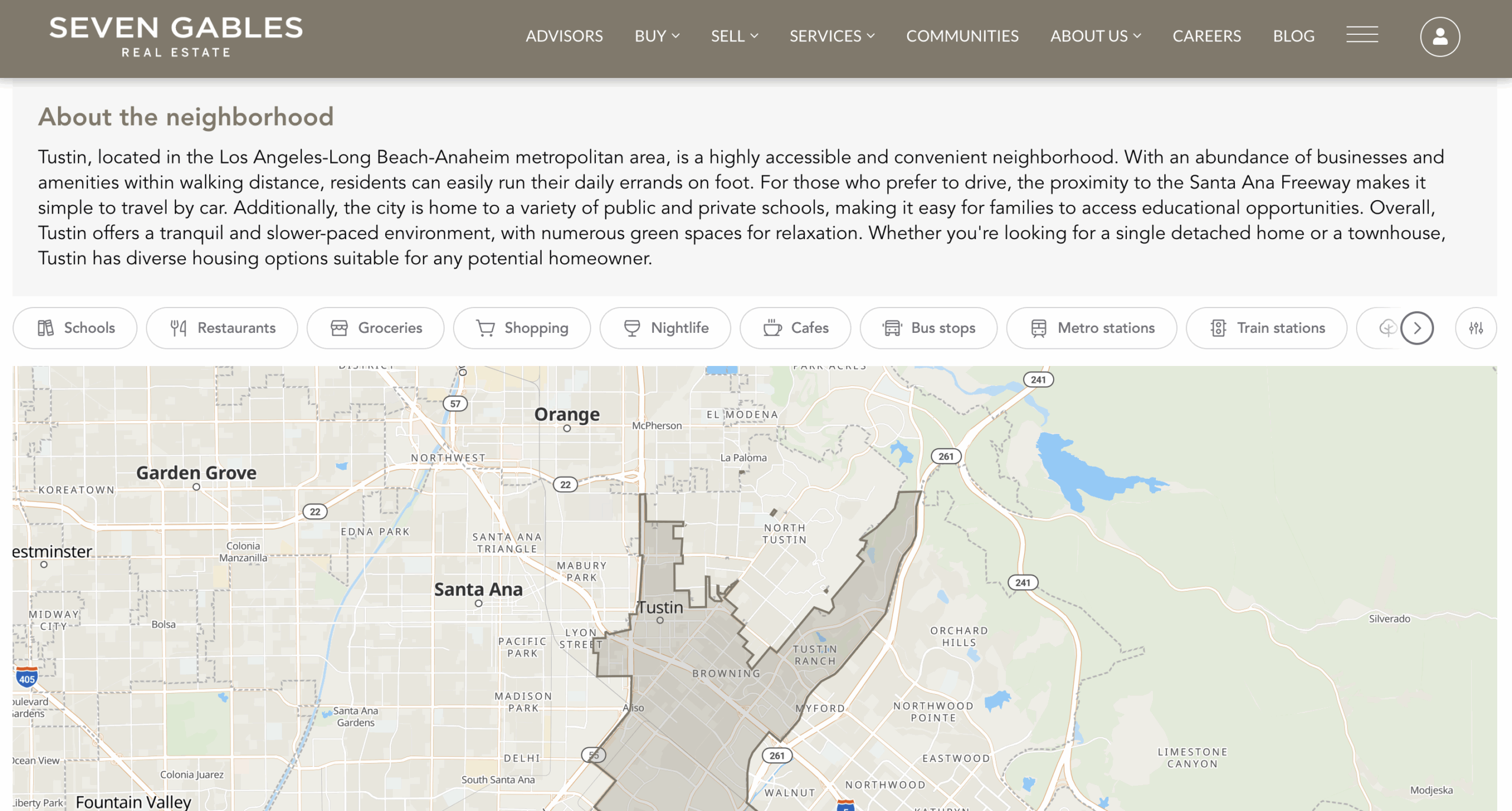 NeighborhoodWrap by Local Logic on Seven Gables Real Estate website
