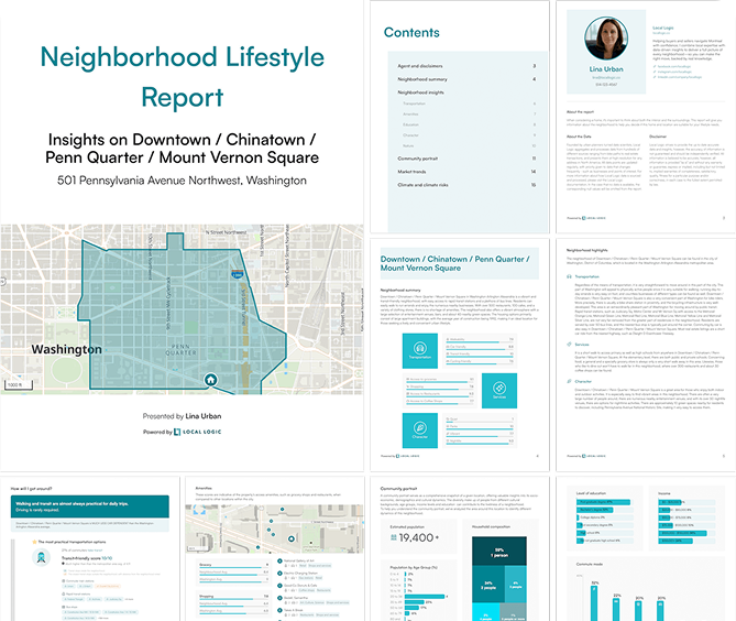Neighborhood Report by Local Logic featuring Lifestyle Insights