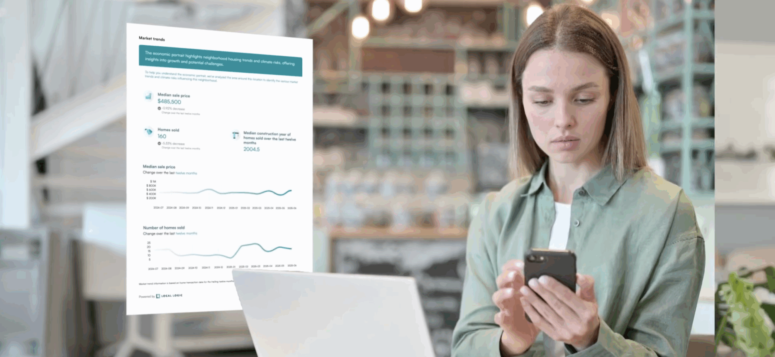 Preview of a product video showcasing neighborhood reports by Local Logic