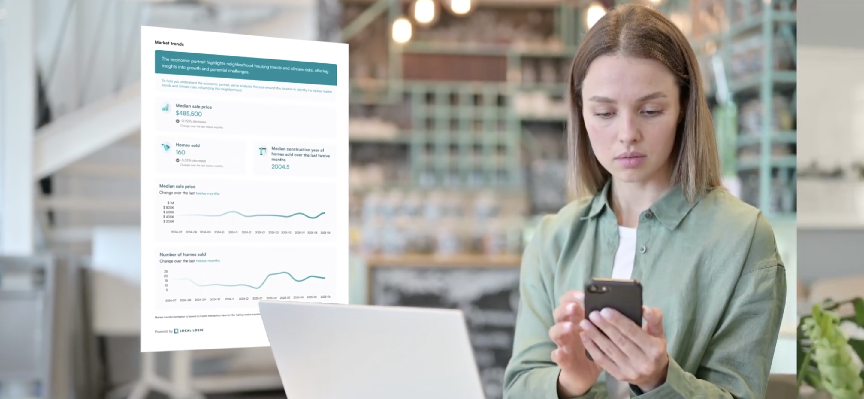 Preview of a product video showcasing neighborhood reports by Local Logic