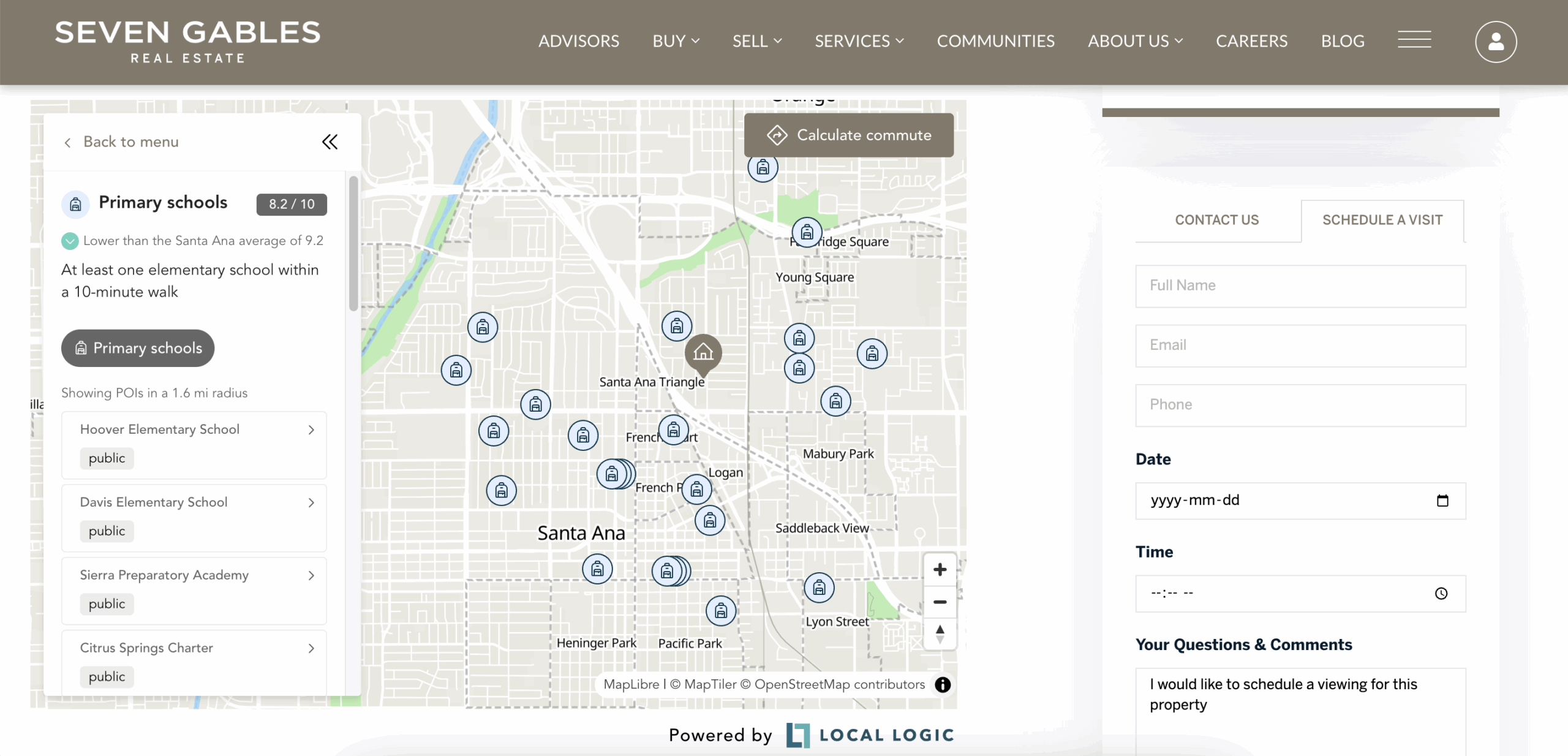 Seven Gables Real Estate - Local Content Example - SDK