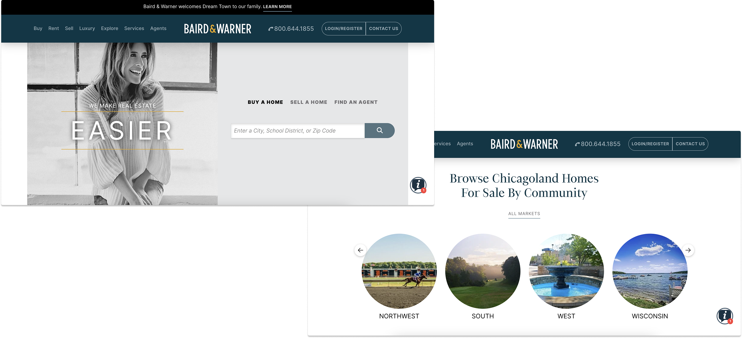 Baird & Warner's real estate website