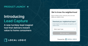 Announcement for Local Logic's new Lead Capture tool featuring screenshots