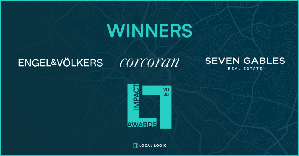 Local Logic Impact Awards 2025 Winners featuring Engel & Völkers, Corcoran, and Seven Gables Real Estate