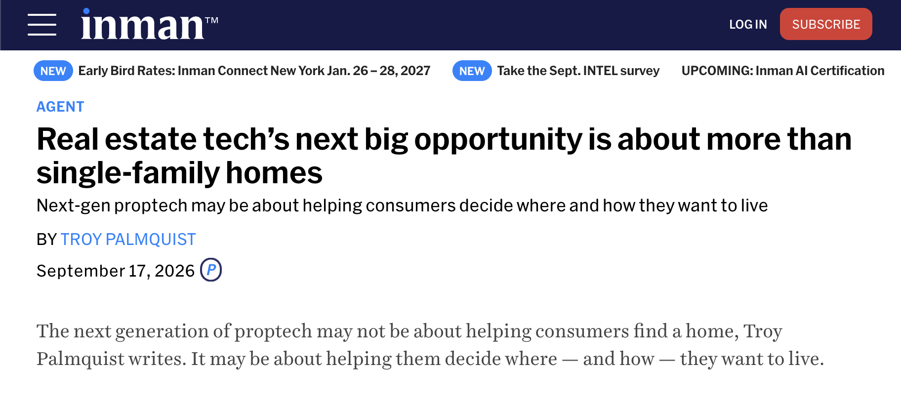 Inman: Real estate tech’s next big opportunity is about more than single-family homes